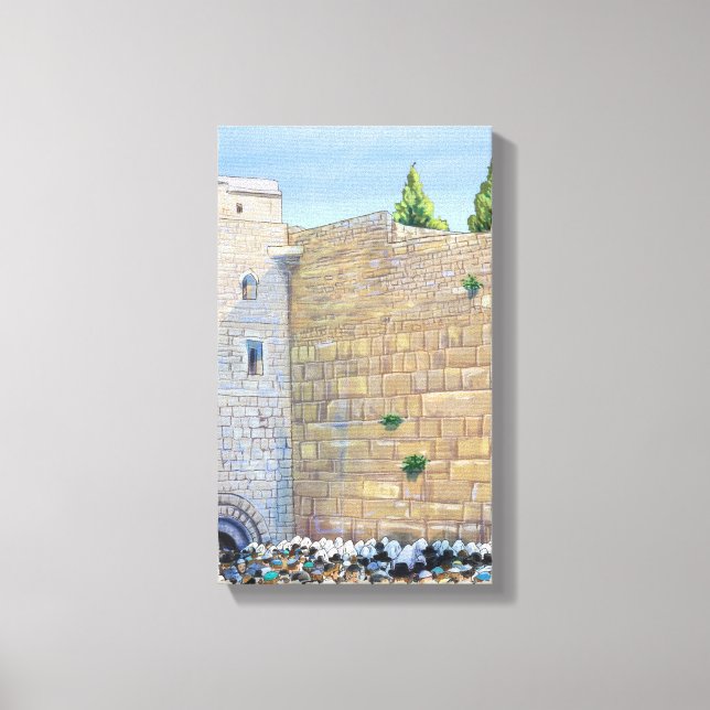 Western Wall KOTEL Jerusalem Gamme City Israel Canvastryck (Framsida)