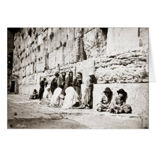 Western Wall- Photo by Felix Bonfils- Circa 1870 s Hälsningskort