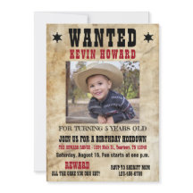 Western Wanted Poster Birthday