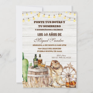 Western whiskey CowboyVuxen Man i Mexiko Inbjudningar
