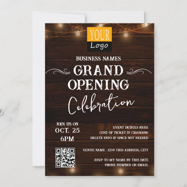 Western Wood Business Grand Open Inbjudningar (Framsida)