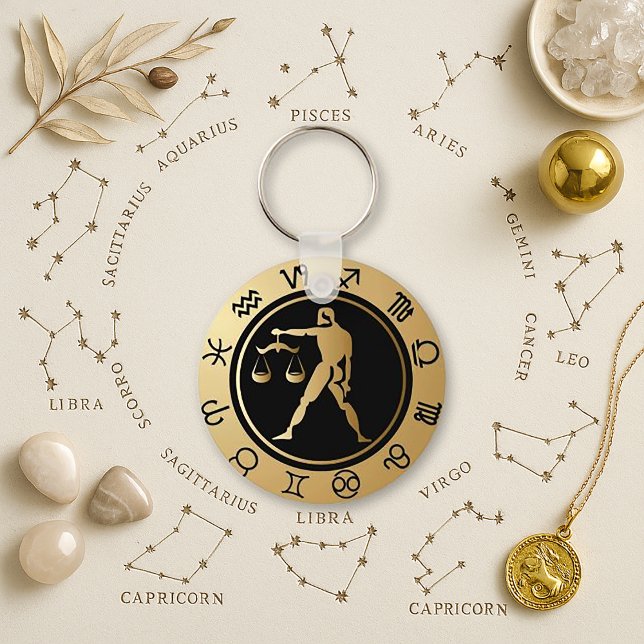 Western Zodiac - Libra Nyckelring (Skapare uppladdad)