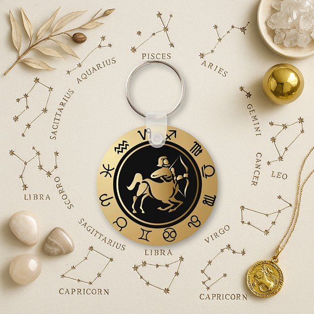 Western Zodiac - Sagittarius Nyckelring (Skapare uppladdad)