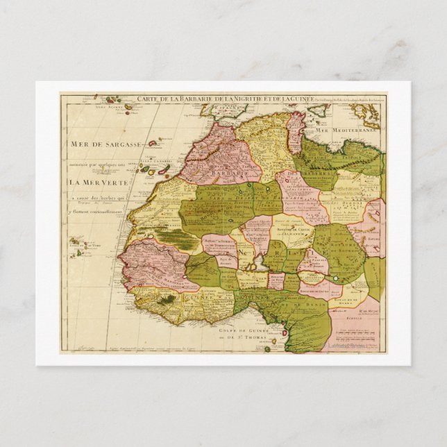 Westerna AfrikaPanoramisk kartaVästra Afrikan 3 Vykort (Framsida)