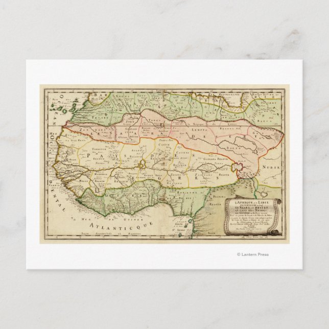 Westerna AfrikaPanoramisk kartaVästra Afrikan Vykort (Framsida)