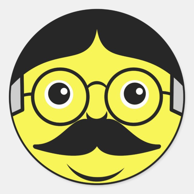 Westerna Ansikte Runt Klistermärke (Framsida)