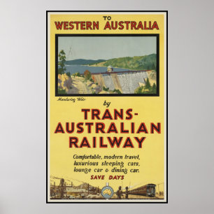 Westerna Australien efter Trans-Australian Railway Poster