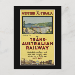 Westerna Australien efter Trans-Australian Railway Vykort