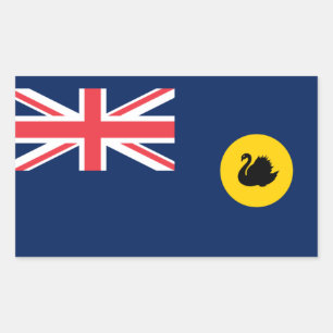 Westerna Australien Flagga Rektangulärt Klistermärke