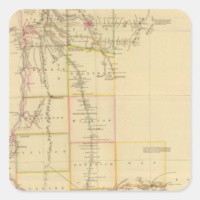 Westerna Australien Fyrkantigt Klistermärke (Framsida)