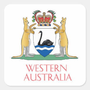 Westerna Australien jackar arm Fyrkantigt Klistermärke