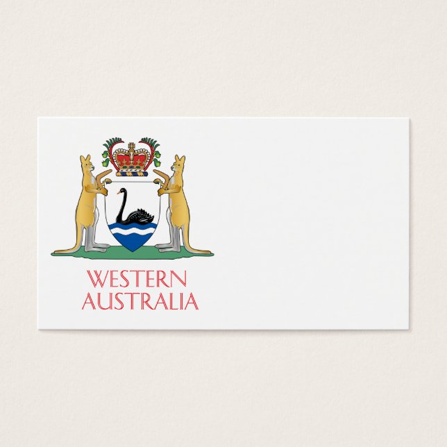 Westerna Australien jackar arm Visitkort (Framsidan)