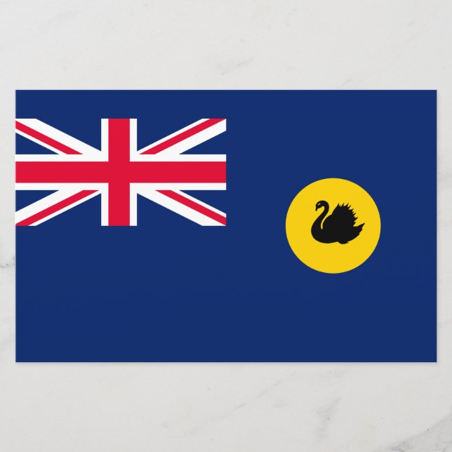 Westerna Australiens flagga Brevpapper (Framsida)