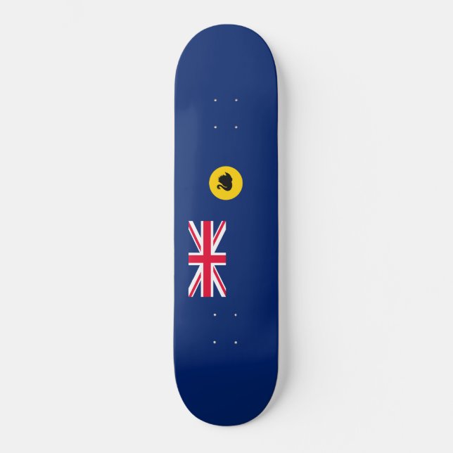 Westerna Australiens flagga Mini Skateboard Bräda 18,5 Cm (Framsida)