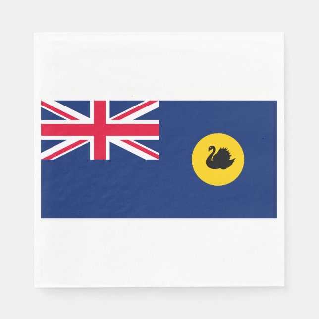 Westerna Australiens flagga Pappersservett (Framsidan)