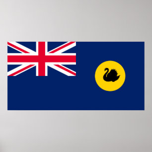 Westerna Australiens flagga Poster