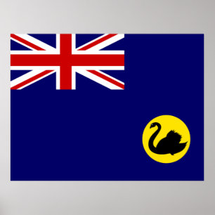 Westerna Australiens flagga Poster