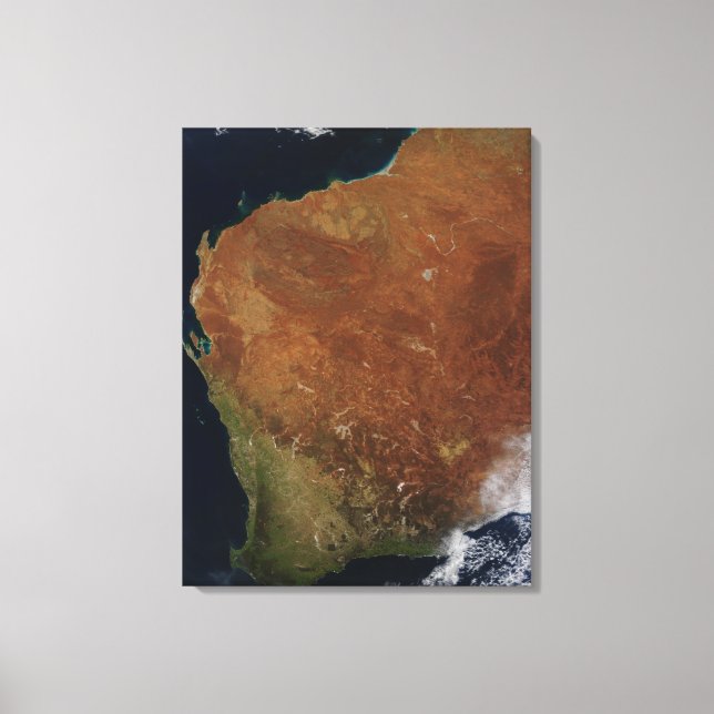Westerna Australiens satellitvy Canvastryck (Framsida)