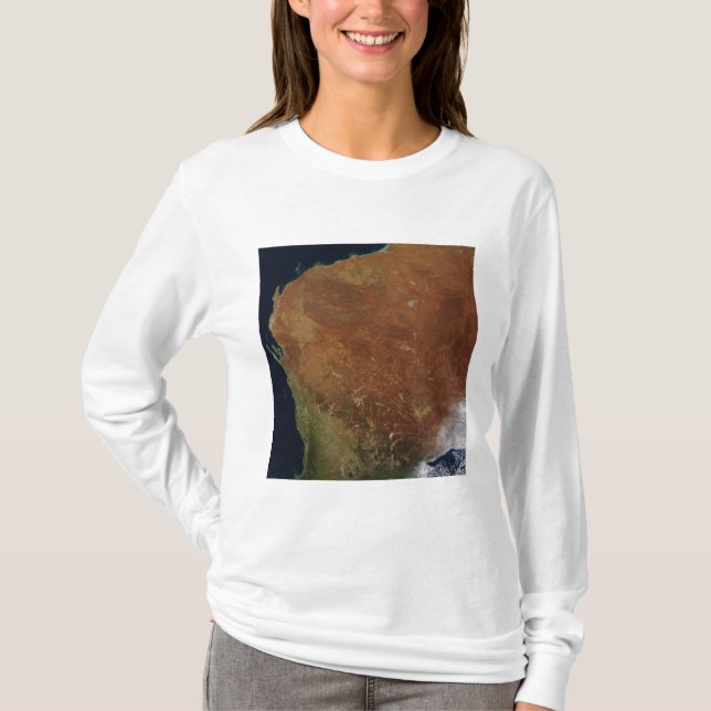 Westerna Australiens satellitvy T-shirt (Framsida)