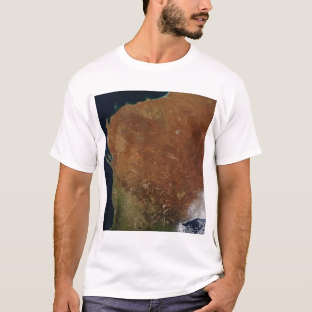 Westerna Australiens satellitvy T-shirt (Framsida)