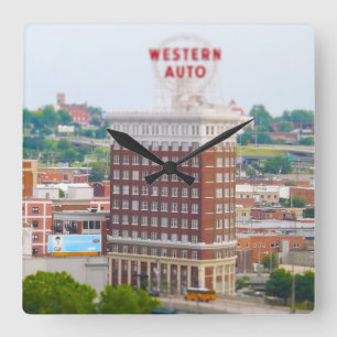 Westerna Auto byggnadLoftCondos Kansas City Fyrkantig Klocka