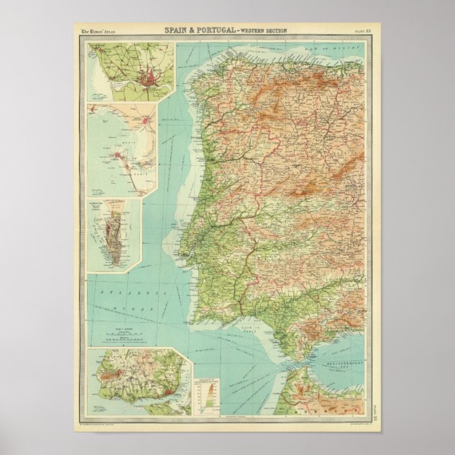 Westerna avsnittet Spanien-Portugal Poster (Framsidan)