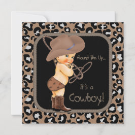 Westerna babyskor i Cowboy Land Inbjudningar