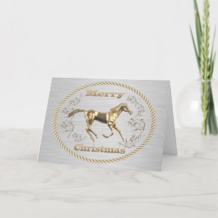Westerna Bälte Buckle Guld Horse God jul Helgkort