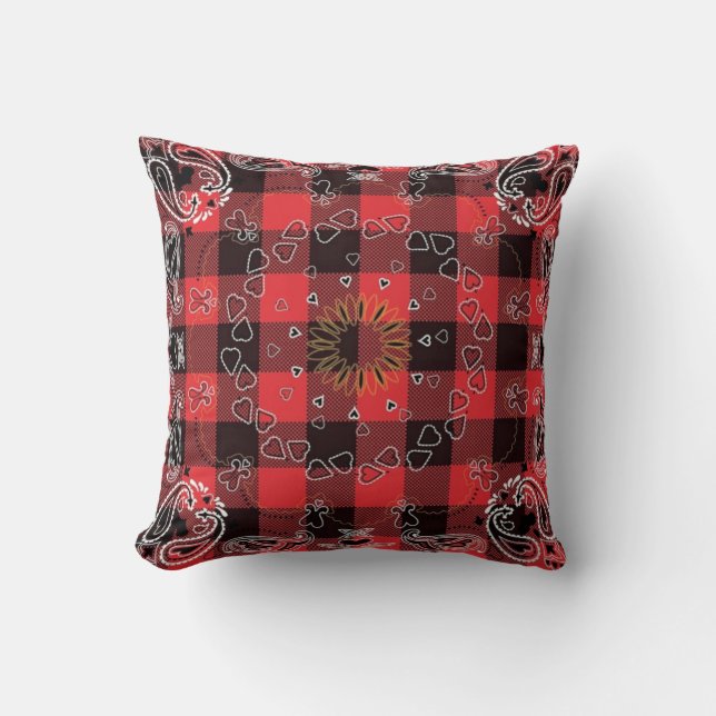 Westerna Bandana Dekorativ kudde (Framsida)