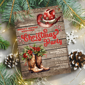 Westerna Barn Party-inbjudan till Helgdag Inbjudan