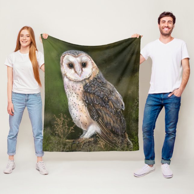 Westerna Barn Uggla Fleece Blanket (På plats)