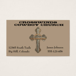 Westerna Barn Wood Kor med Rope Visitkort