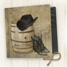 Westerna Barrel och Boots Bröllop Binder