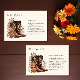Westerna blommor från land med CowboyBoots Tilläggskort