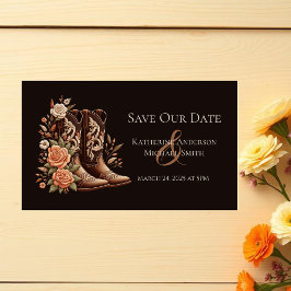 Westerna blommor från land med CowboyBoots Visitkort