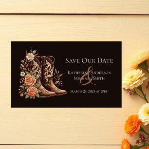 Westerna blommor från land med CowboyBoots Visitkort