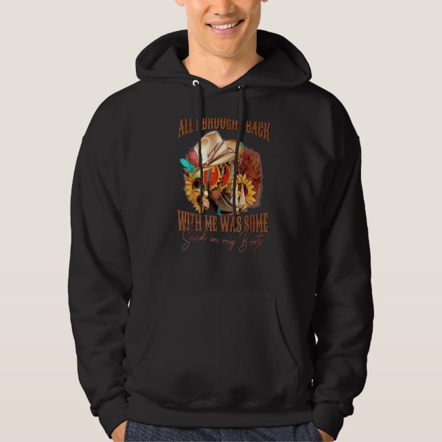 Westerna blomsterbollar med solrossolrosor hoodie (Framsida)