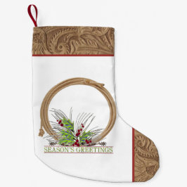 Westerna blomsterpåsar och pursduk liten julstrumpa