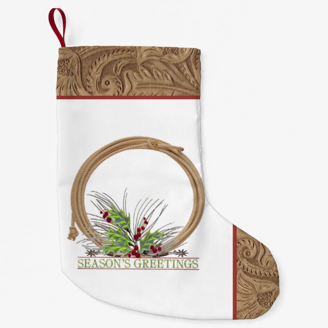 Westerna blomsterpåsar och pursduk liten julstrumpa (Framsidan)