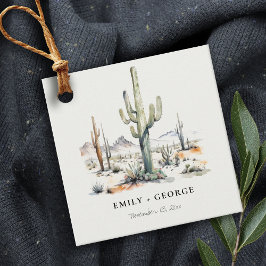 Westerna Boho Cactus Desert Ligcape Bröllop Gåvor Etiketter
