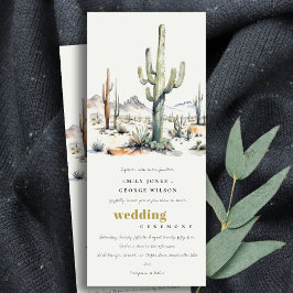 Westerna Boho Cactus Desert Ligcape Bröllop Inbjudningar