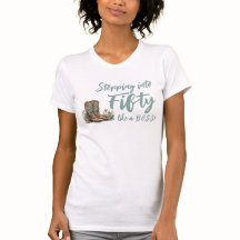 Westerna Boots Blommigt Femtionde födelsedag