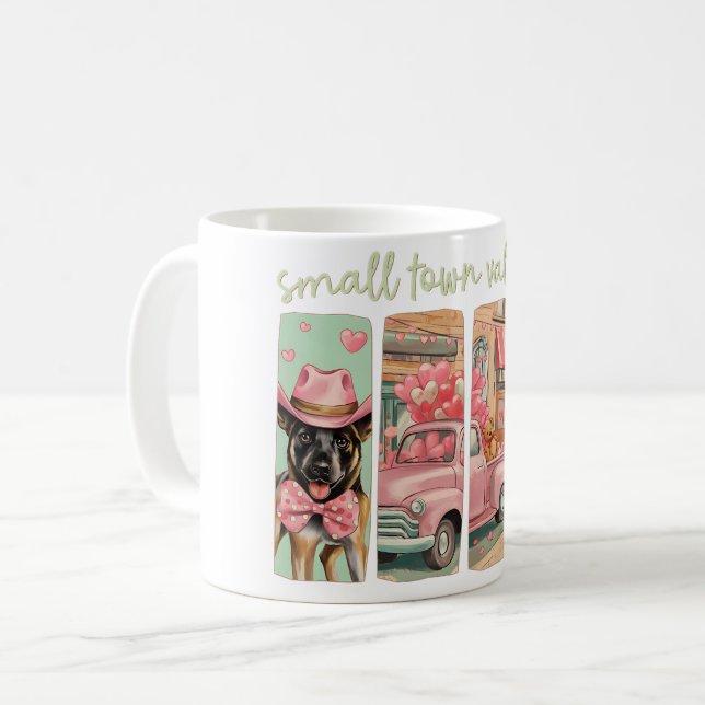 Westerna Boots Valentine med belgiska Malinois Kaffemugg (Framsida vänster)