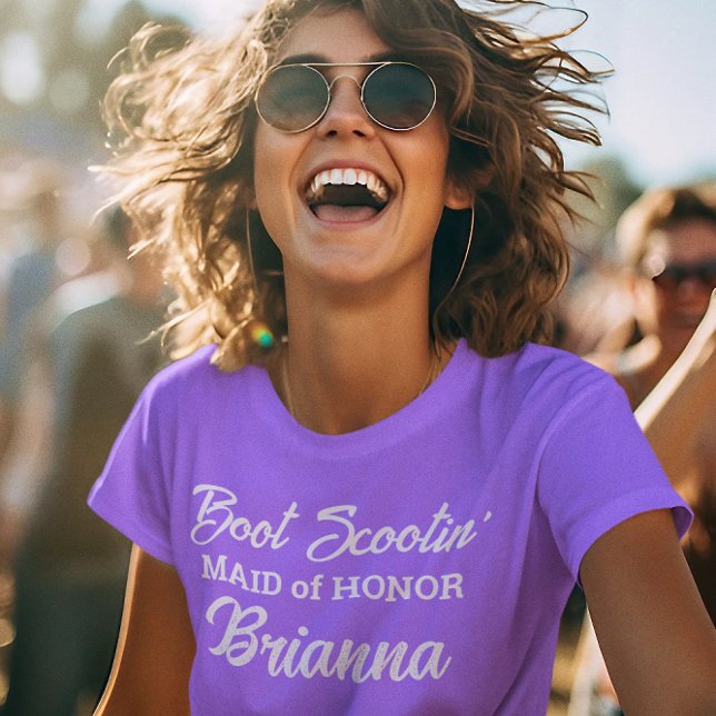Westerna Bridesmaid Boot Scootin' T Shirt (Skapare uppladdad)