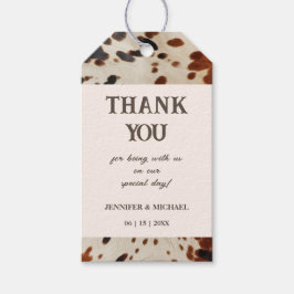 Westerna Bröllop-bröllopsförmån Presentetikett