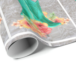 Westerna Bröllop Cowboy Boots på Snöre-bakgrunden Presentpapper