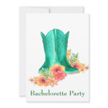 Westerna Bröllop CowboyBoots Flowers Bachelorette
