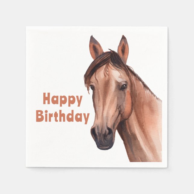 Westerna Bröllop Horse Rustic Land Equestrian Pappersservett (Framsidan)