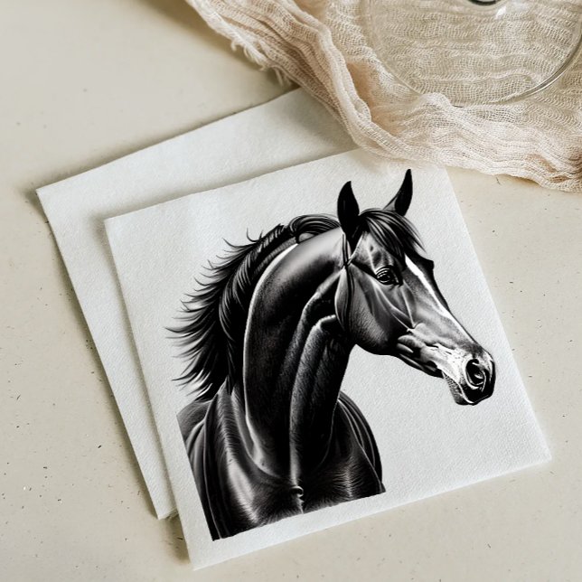 Westerna Bröllop Horse Rustic Land Equestrian Pappersservett (Skapare uppladdad)