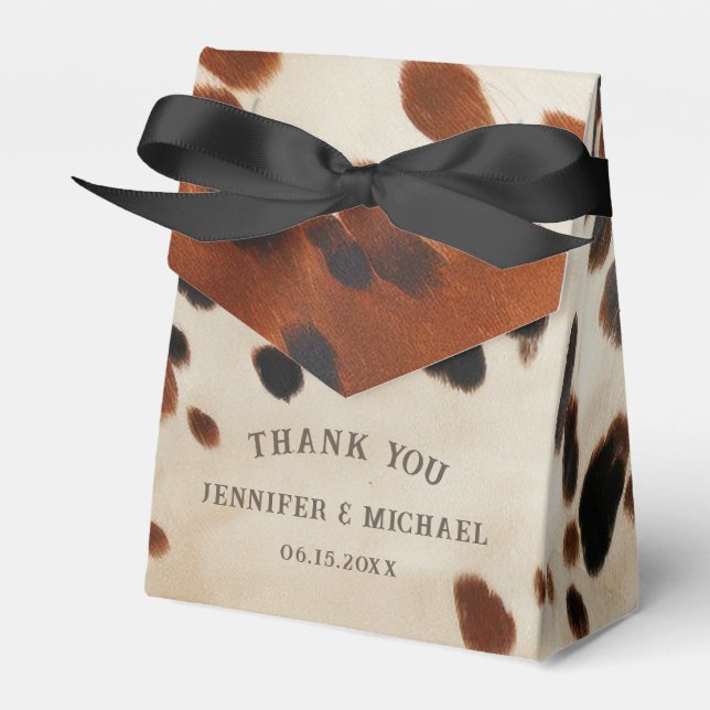 Westerna Bröllop Presentaskar (Framsidan Sidan)